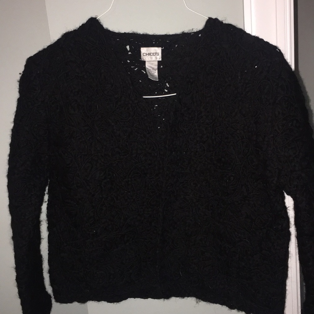 Black wool sweater